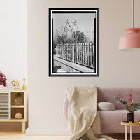 Historic Framed Print, Magnolia Cemetery (Ironwork), Virginia Street, Mobile, Mobile County, AL - 5,  17-7/8" x 21-7/8"