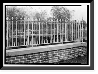 Historic Framed Print, Magnolia Cemetery (Ironwork), Virginia Street, Mobile, Mobile County, AL - 6,  17-7/8" x 21-7/8"