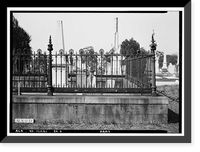 Historic Framed Print, Magnolia Cemetery (Ironwork), Virginia Street, Mobile, Mobile County, AL - 9,  17-7/8" x 21-7/8"