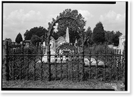 Historic Framed Print, Magnolia Cemetery (Ironwork), Virginia Street, Mobile, Mobile County, AL - 17,  17-7/8" x 21-7/8"