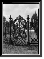 Historic Framed Print, Magnolia Cemetery (Ironwork), Virginia Street, Mobile, Mobile County, AL - 18,  17-7/8" x 21-7/8"