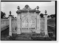 Historic Framed Print, Magnolia Cemetery (Ironwork), Virginia Street, Mobile, Mobile County, AL - 21,  17-7/8" x 21-7/8"