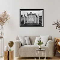 Historic Framed Print, Magnolia Cemetery (Ironwork), Virginia Street, Mobile, Mobile County, AL - 21,  17-7/8" x 21-7/8"