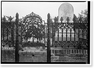 Historic Framed Print, Magnolia Cemetery (Ironwork), Virginia Street, Mobile, Mobile County, AL - 25,  17-7/8" x 21-7/8"