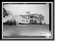 Historic Framed Print, Mount Vernon Arsenal, Administration Building, Old Saint Stephens Road (County Road 96), Mount Vernon, Mobile County, AL - 2,  17-7/8" x 21-7/8"