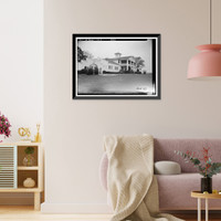 Historic Framed Print, Mount Vernon Arsenal, Administration Building, Old Saint Stephens Road (County Road 96), Mount Vernon, Mobile County, AL - 2,  17-7/8" x 21-7/8"