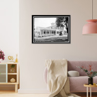 Historic Framed Print, Mount Vernon Arsenal, Administration Building, Old Saint Stephens Road (County Road 96), Mount Vernon, Mobile County, AL - 3,  17-7/8" x 21-7/8"