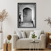 Historic Framed Print, Mount Vernon Arsenal, Administration Building, Old Saint Stephens Road (County Road 96), Mount Vernon, Mobile County, AL - 4,  17-7/8" x 21-7/8"