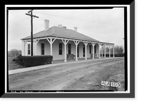 Historic Framed Print, Mount Vernon Arsenal, Workshop, Old Saint Stephens Road (County Road 96), Mount Vernon, Mobile County, AL,  17-7/8" x 21-7/8"
