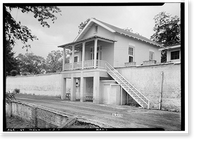 Historic Framed Print, Mount Vernon Arsenal, Paymaster's Office, Old Saint Stephens Road (County Road 96), Mount Vernon, Mobile County, AL,  17-7/8" x 21-7/8"
