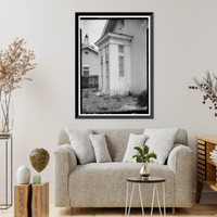 Historic Framed Print, Mount Vernon Arsenal, Paymaster's Office, Old Saint Stephens Road (County Road 96), Mount Vernon, Mobile County, AL - 3,  17-7/8" x 21-7/8"