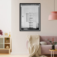 Historic Framed Print, Mount Vernon Arsenal, Paymaster's Office, Old Saint Stephens Road (County Road 96), Mount Vernon, Mobile County, AL - 6,  17-7/8" x 21-7/8"