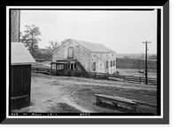 Historic Framed Print, Mount Vernon Arsenal, Stables, Old Saint Stephens Road (County Road 96), Mount Vernon, Mobile County, AL,  17-7/8" x 21-7/8"