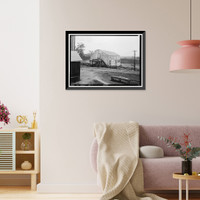 Historic Framed Print, Mount Vernon Arsenal, Stables, Old Saint Stephens Road (County Road 96), Mount Vernon, Mobile County, AL,  17-7/8" x 21-7/8"