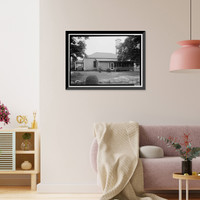 Historic Framed Print, Mount Vernon Arsenal, Workshop & Old Officers Quarters, Old Saint Stephens Road (County Road 96), Mount Vernon, Mobile County, AL - 2,  17-7/8" x 21-7/8"