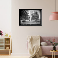 Historic Framed Print, Mount Vernon Arsenal, Old Barracks Building, Old Saint Stephens Road (County Road 96), Mount Vernon, Mobile County, AL,  17-7/8" x 21-7/8"