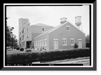 Historic Framed Print, Mount Vernon Arsenal, Old Barracks Building, Old Saint Stephens Road (County Road 96), Mount Vernon, Mobile County, AL - 2,  17-7/8" x 21-7/8"