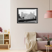 Historic Framed Print, Mount Vernon Arsenal, Old Barracks Building, Old Saint Stephens Road (County Road 96), Mount Vernon, Mobile County, AL - 2,  17-7/8" x 21-7/8"