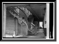 Historic Framed Print, Mount Vernon Arsenal, Barracks Building, Old Saint Stephens Road (County Road 96), Mount Vernon, Mobile County, AL - 3,  17-7/8" x 21-7/8"