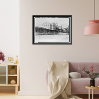 Historic Framed Print, Spring Hill College, Main Building, Old Shell Road, Spring Hill, Mobile County, AL - 2,  17-7/8" x 21-7/8"