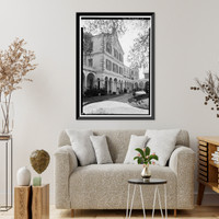 Historic Framed Print, Spring Hill College, Main Building, Old Shell Road, Spring Hill, Mobile County, AL - 8,  17-7/8" x 21-7/8"