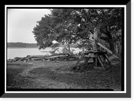 Old Boat Repair Yard, Fowl River, Mon Louis Island, Mobile County, AL, Vintage Print