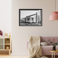 Old Frame House, U.S. Highway 84 (State Highway 12), Perdue Hill, Monroe County, AL, Antique Print