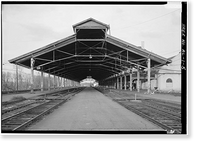 Louisville & Nashville Railroad, Union Station Train Shed, Water Street, opposite Lee Street, Montgomery, Montgomery County, AL - 5, Antique Poster