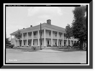Historic Framed Print, Phoenix Hotel, Phoenix Street, Carrollton, Pickens County, AL,  17-7/8" x 21-7/8"