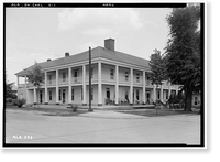 Historic Framed Print, Phoenix Hotel, Phoenix Street, Carrollton, Pickens County, AL,  17-7/8" x 21-7/8"