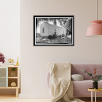 Historic Framed Print, Mrs. Hugh Foster House, 201 Kennon Street, Union Springs, Bullock County, AL - 13,  17-7/8" x 21-7/8"