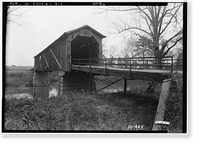 Covered Bridge, Spanning Choccolocco Creek, Eastaboga, Talladega County, AL, Historic Print