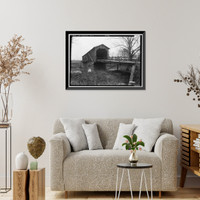 Covered Bridge, Spanning Choccolocco Creek, Eastaboga, Talladega County, AL, Historic Print
