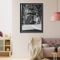 Historic Framed Print, Talladega College, Swayne Hall, Talladega, Talladega County, AL - 3,  17-7/8" x 21-7/8"