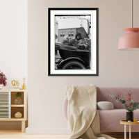 Historic Framed Print, Balfour in N.Y., 1917, with Hugh Gibson,  17-7/8" x 21-7/8"