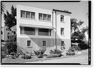 U.S. Naval Hospital, Executive Officer's Quarters, Park Boulevard, Balboa Park, San Diego, San Diego County, CA - 3, Historic Print