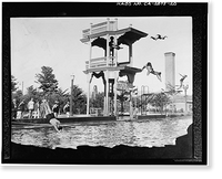 Fleischhacker Pool & Bath House, Sloat Boulevard & Great Highway, San Francisco, San Francisco County, CA - 20, Antique Print