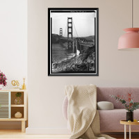 Golden Gate Bridge, Spanning mouth of San Francisco Bay, San Francisco, San Francisco County, CA - 4, Vintage Print