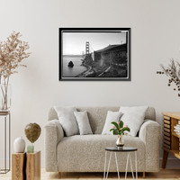 Golden Gate Bridge, Spanning mouth of San Francisco Bay, San Francisco, San Francisco County, CA - 5, Vintage Wall Art