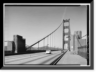 Historic Framed Print, Golden Gate Bridge, Spanning mouth of San Francisco Bay, San Francisco, San Francisco County, CA - 10,  17-7/8" x 21-7/8"