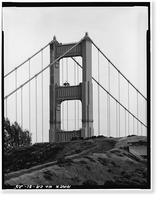 Golden Gate Bridge, Spanning mouth of San Francisco Bay, San Francisco, San Francisco County, CA - 25, Vintage Poster