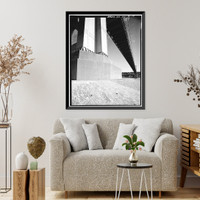 Historic Framed Print, San Francisco Oakland Bay Bridge, Spanning San Francisco Bay, San Francisco, San Francisco County, CA - 17,  17-7/8" x 21-7/8"