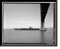 Historic Framed Print, San Francisco Oakland Bay Bridge, Spanning San Francisco Bay, San Francisco, San Francisco County, CA - 25,  17-7/8" x 21-7/8"
