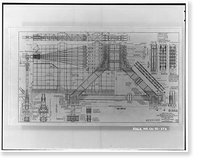 Historic Framed Print, San Francisco Oakland Bay Bridge, Spanning San Francisco Bay, San Francisco, San Francisco County, CA - 25,  17-7/8" x 21-7/8"