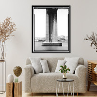 Historic Framed Print, San Francisco Oakland Bay Bridge, Spanning San Francisco Bay, San Francisco, San Francisco County, CA - 26,  17-7/8" x 21-7/8"