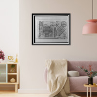 Historic Framed Print, San Francisco Oakland Bay Bridge, Spanning San Francisco Bay, San Francisco, San Francisco County, CA - 36,  17-7/8" x 21-7/8"