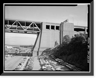 Historic Framed Print, San Francisco Oakland Bay Bridge, Spanning San Francisco Bay, San Francisco, San Francisco County, CA - 38,  17-7/8" x 21-7/8"