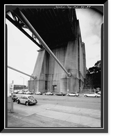 Historic Framed Print, San Francisco Oakland Bay Bridge, Spanning San Francisco Bay, San Francisco, San Francisco County, CA - 39,  17-7/8" x 21-7/8"