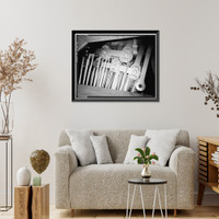 Historic Framed Print, San Francisco Oakland Bay Bridge, Spanning San Francisco Bay, San Francisco, San Francisco County, CA - 43,  17-7/8" x 21-7/8"