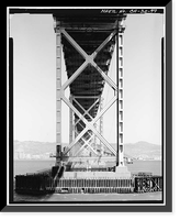 Historic Framed Print, San Francisco Oakland Bay Bridge, Spanning San Francisco Bay, San Francisco, San Francisco County, CA - 49,  17-7/8" x 21-7/8"